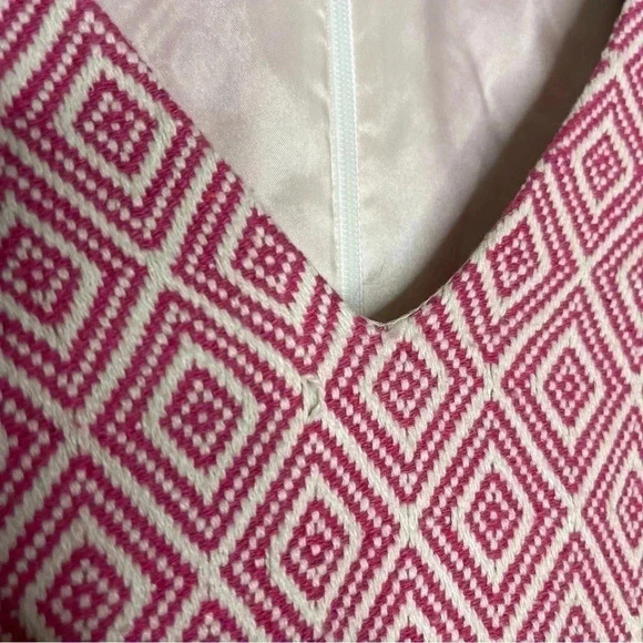 Hutch Anthropologie Pink Cream Sleeveless Dress Fit Flare Size 4 - Picture 7 of 8